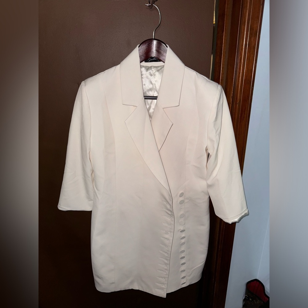 White BLAZER DRESS